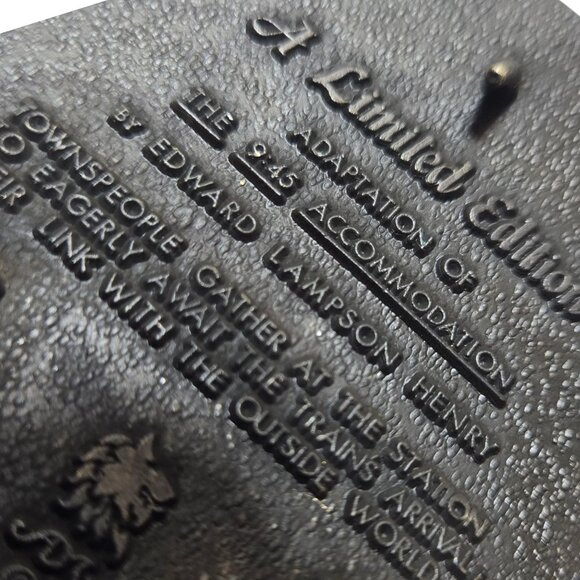 9:45 Accommodation Belt Buckle Edward Lamson Henry American West Train Station - Picture 13 of 16